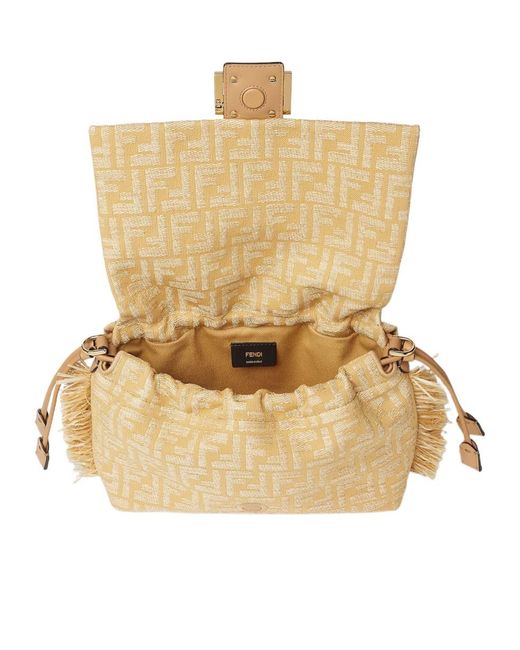 Fendi Natural Mamma Baguette Medium Shoulder Bag