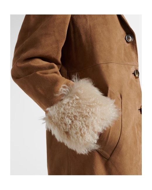 Rixo Brown Cienna Leather Coat