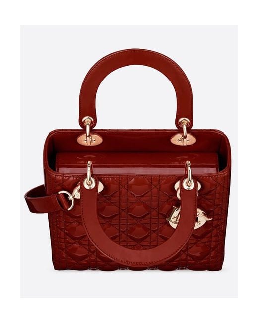 Dior Red Medium Lady Bag