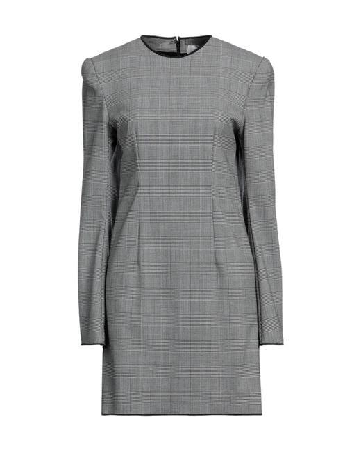 Sportmax Gray Checked Flannel Dress