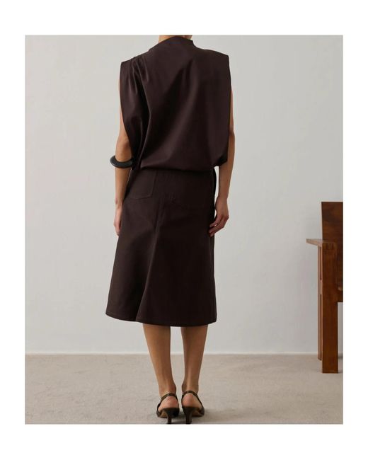 Soeur Brown Zipper Skirt