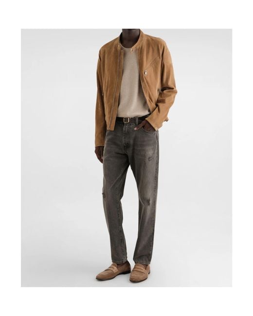 Dolce & Gabbana Brown Zip Up Jacket for men