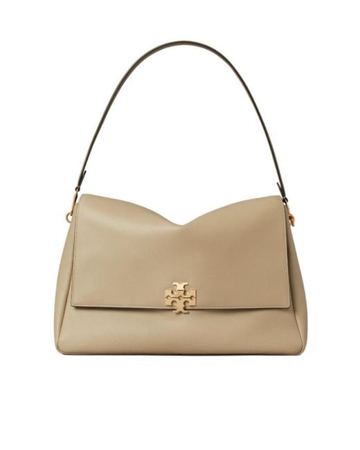 Tory Burch Natural Charlie Large Shoulder Bag