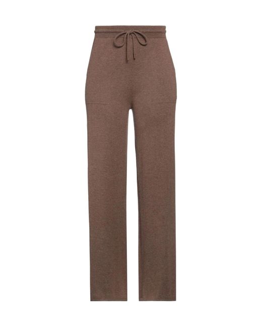 Max Mara Brown Loose Knitted Trousers