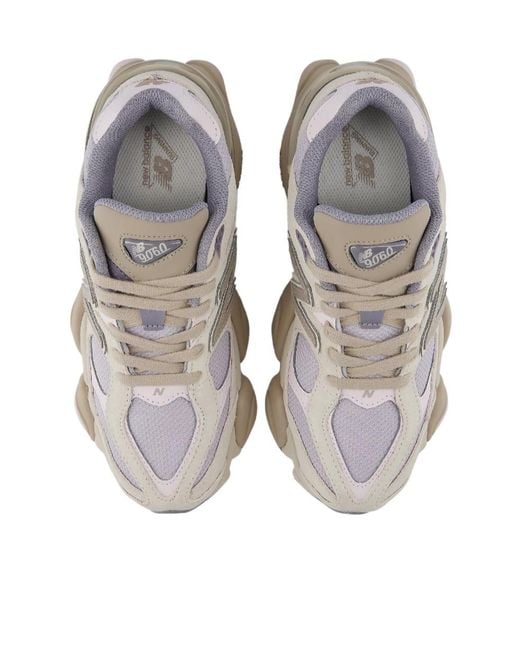 New Balance Gray 9060 Mesh-Panel Sneakers for men