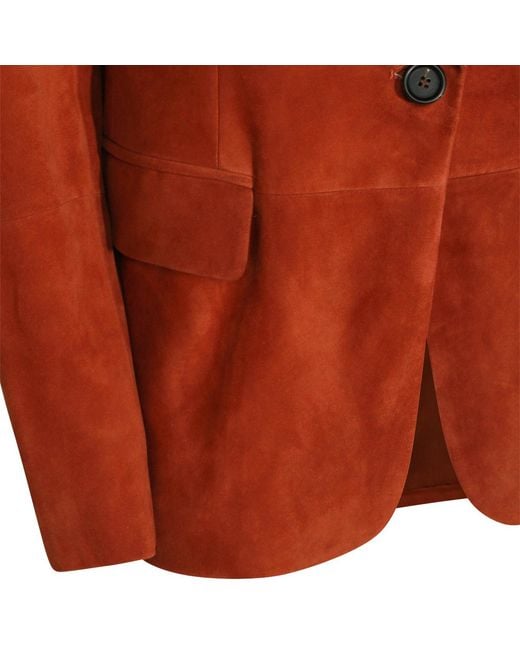 Brunello Cucinelli Brown Single-Breasted Blazer