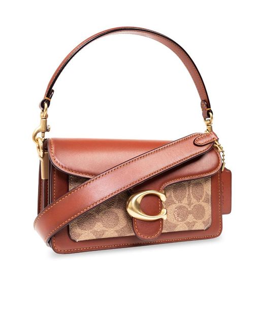 COACH Brown Logo Plaque Zipped Card Case