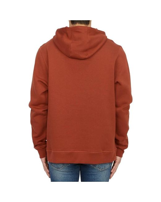 Barbour Orange Logo-Embroidered Cotton Hoodie for men