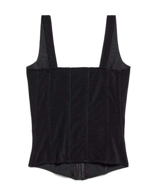 Balenciaga Black Stretch Corset Top