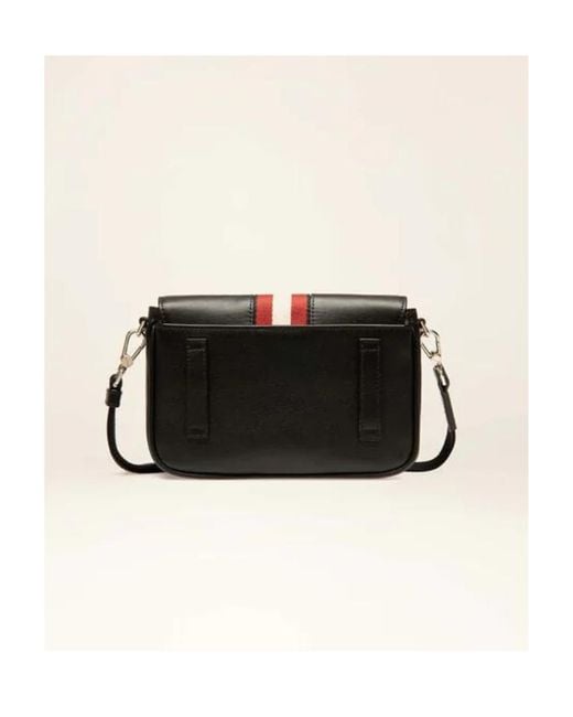 Bally Black Striped Shoulder Bag for men