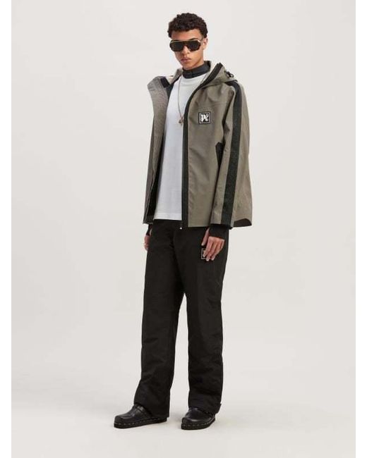 Palm Angels Brown Logo Patch Hooded Jacket for men