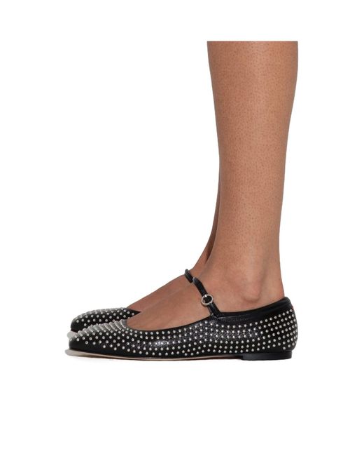 Aeyde Black Minimalist Ballet Flats