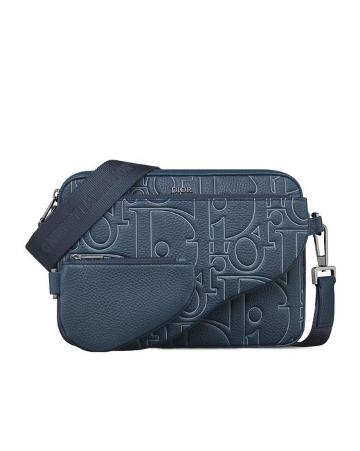Dior Blue Saddle Triple Pouch for men