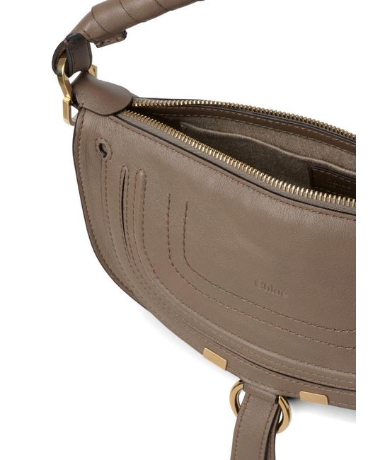 Chloé Brown Chloé Mini Marcie Shoulder Bag
