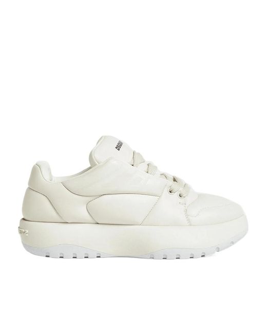 DSquared² White Puffer Lace-Up Sneakers