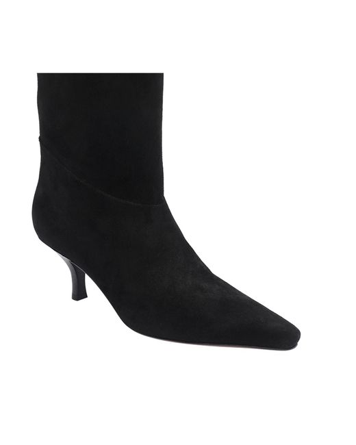 Paris Texas Black Rose Knee-High Stiletto Boots