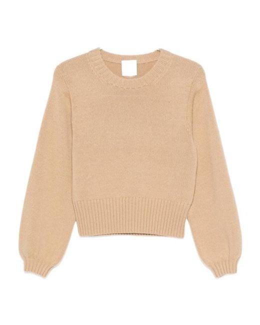 Allude Natural Long-Sleeved Sweater