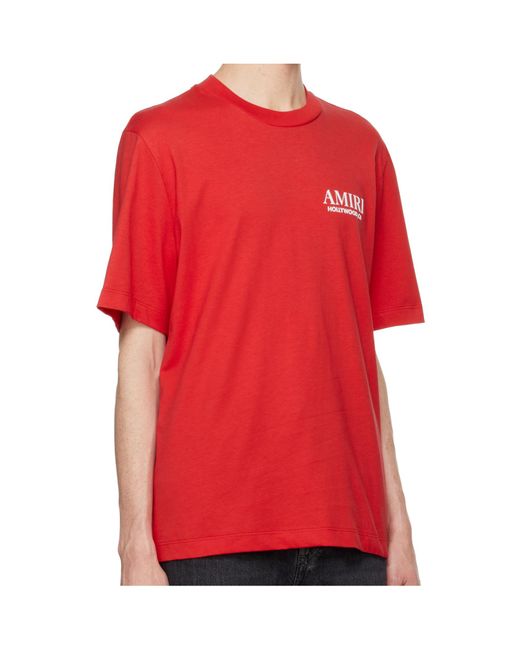 Amiri Red Short-Sleeved T-Shirt for men