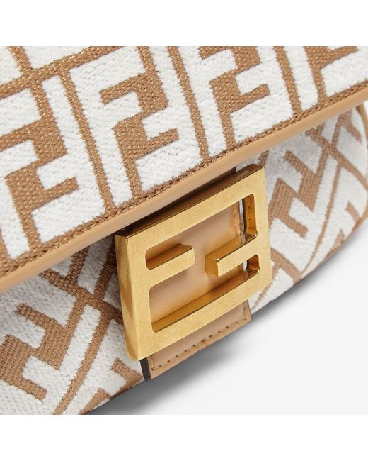 Fendi Natural Baguette Chain Midi Shoulder Bag