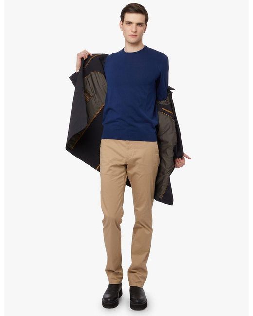 Drumohr Blue Crew Neck Sweatshirt for men