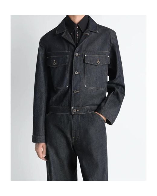 Lemaire Black Trucker Jacket for men