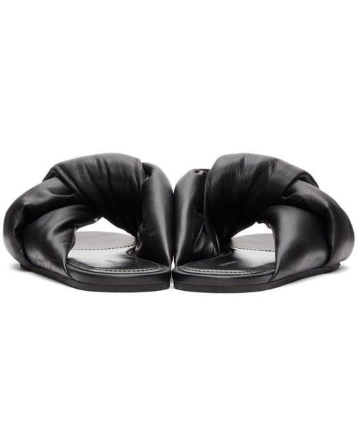 Balenciaga Black Drapy Sandals