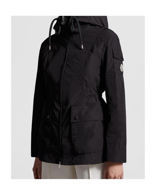 Moncler Black Zip-Up Parka Jacket