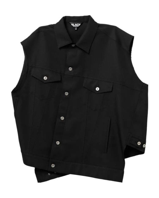 Comme des Garçons Black Asymmetrical Sleeveless Vest for men