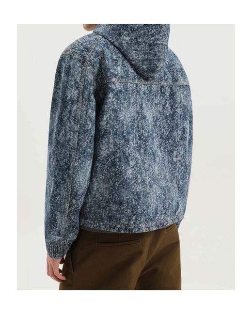 1989 STUDIO Blue Acid-Wash Denim Coat for men