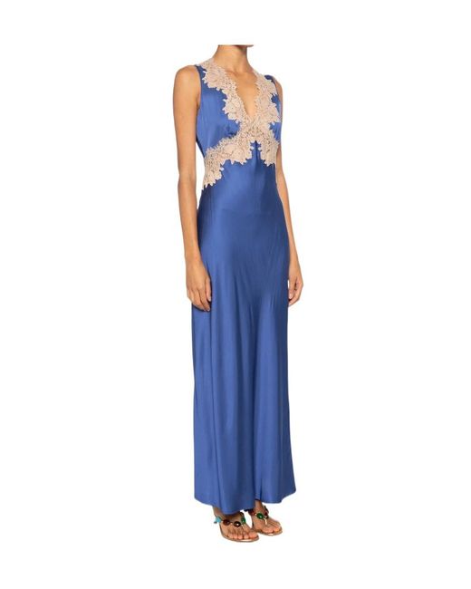 Rixo Blue Sleeveless Dress