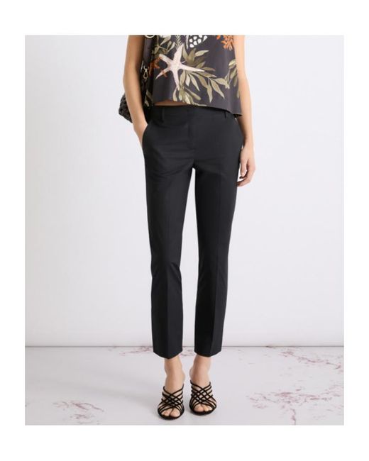 Marella Black Stretch Poplin Trousers