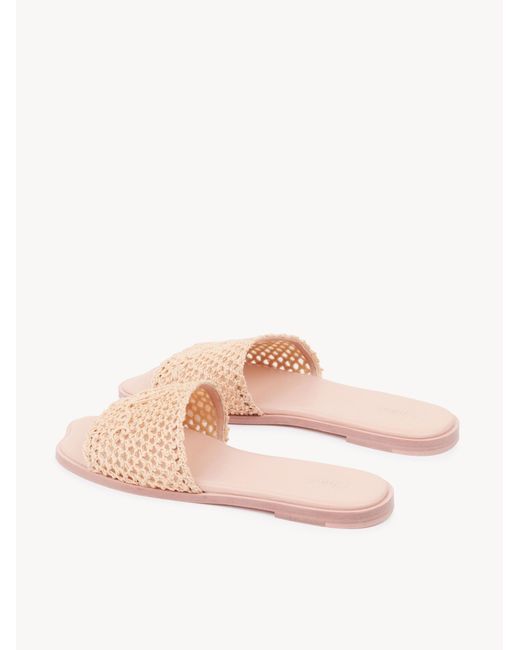Chloé Natural Chloé Flower Crocheted Slides
