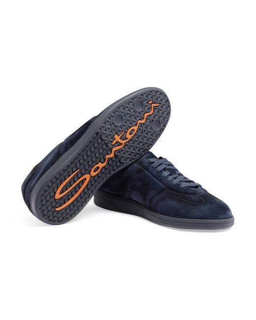 Santoni Blue Dbs Oly Low-Top Sneakers for men
