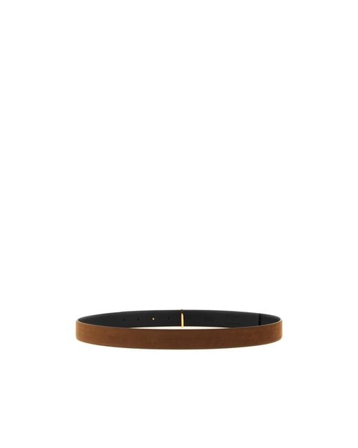 Tom Ford White Reversible Logo Belt for men