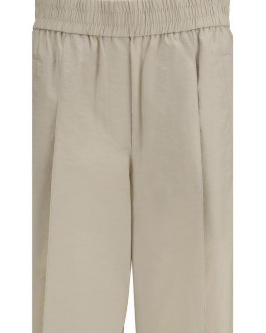 Brunello Cucinelli Natural Elasticated Palazzo Pants