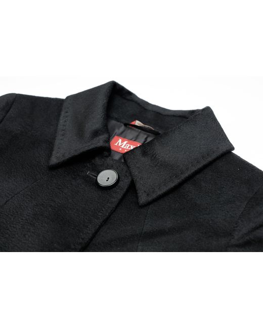Max Mara Black Ciro Logo Coat