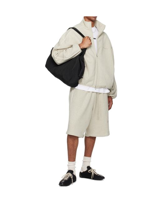 Fear Of God White Logo Zip-Up Track Jacket for men