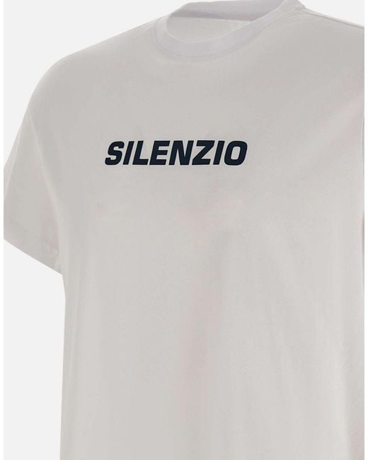 Aspesi White Silenzio Logo T-Shirt for men
