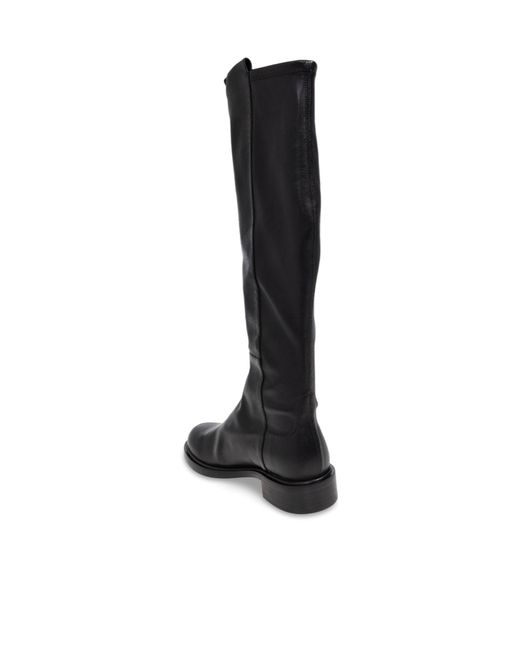 Stuart Weitzman Black Round-Toed Boots