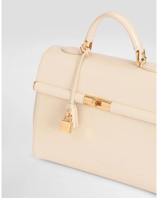 Dolce & Gabbana Natural Marlene Foldover Top Handbag