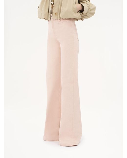 Chloé White Chloé High-Waisted Flared Jeans