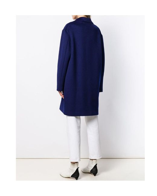 Moschino Blue Single-Breasted Coat