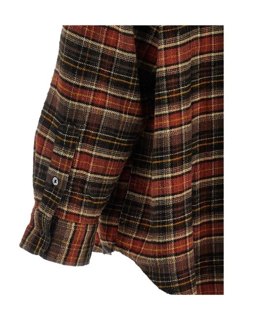 R13 Brown Plaid Shirt