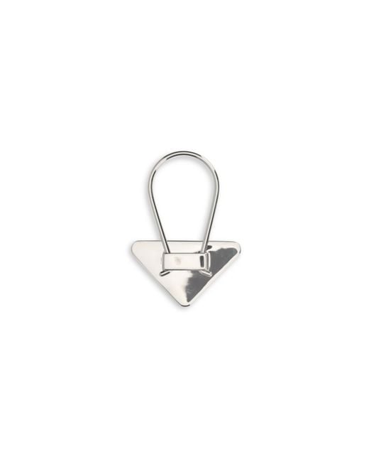 Prada Black Metal Key Ring for men