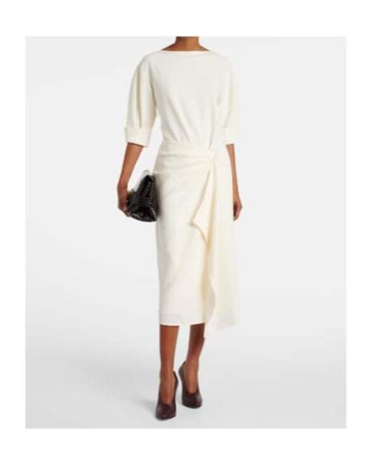 Proenza Schouler White Maisie Gathered Crêpe Midi Dress