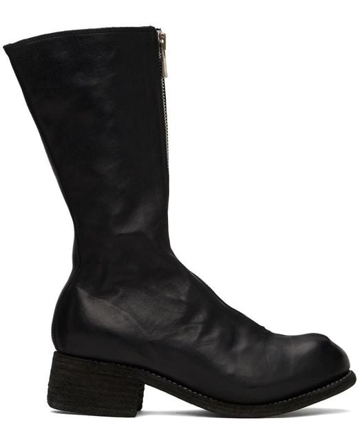 Guidi Black Pl9 Front Zipper Boots