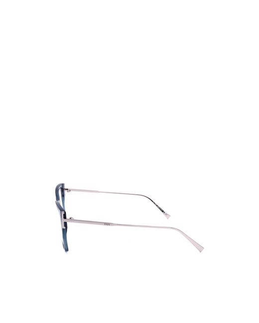 Tod's Blue Geometrically Framed Flat Mirror