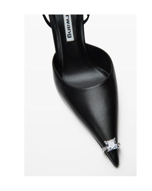 Alexander Wang Black Akilita Slingback Heeled Pumps
