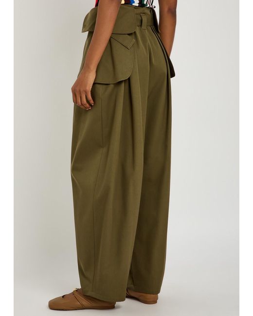 Loewe Green Blended Cotton Pants