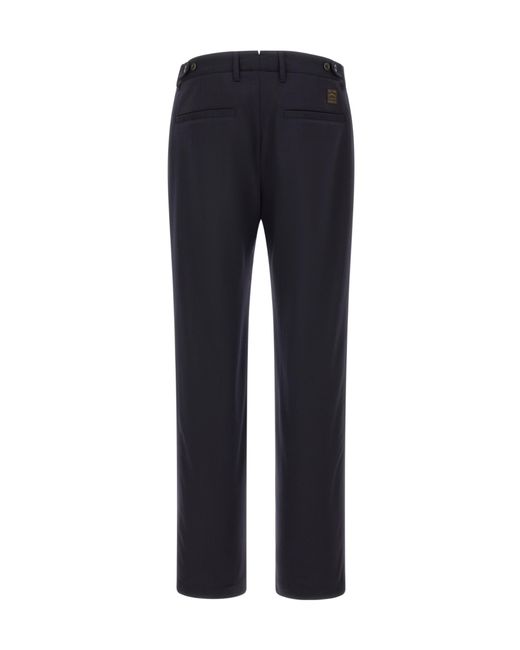 Incotex Blue Pleated Tailored Pants for men